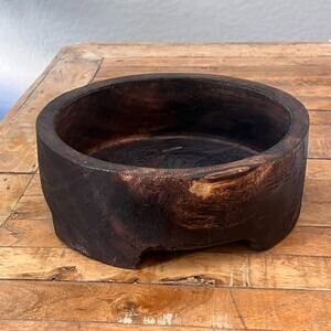 Threshold Studio McGee Dark Wood Bowl 10"
